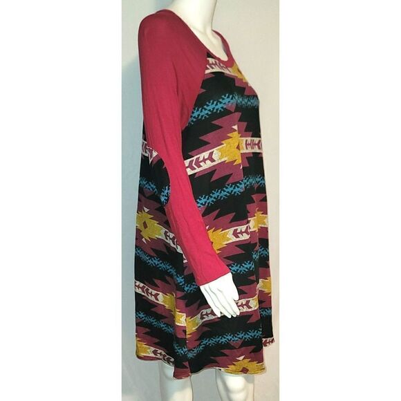 Lilypad Oversized Southwest Print Sweater Tunic - Size M - Picture 2 of 7